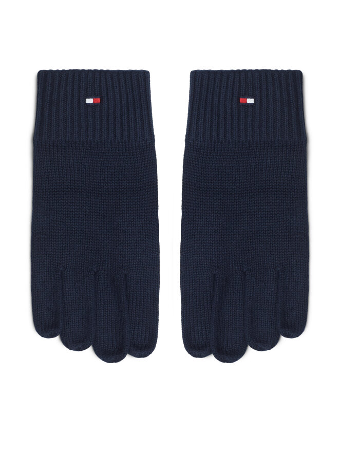 Tommy Hilfiger Guantes de hombre Tommy Hilfiger Essentials AM0AM12845 Azul marino