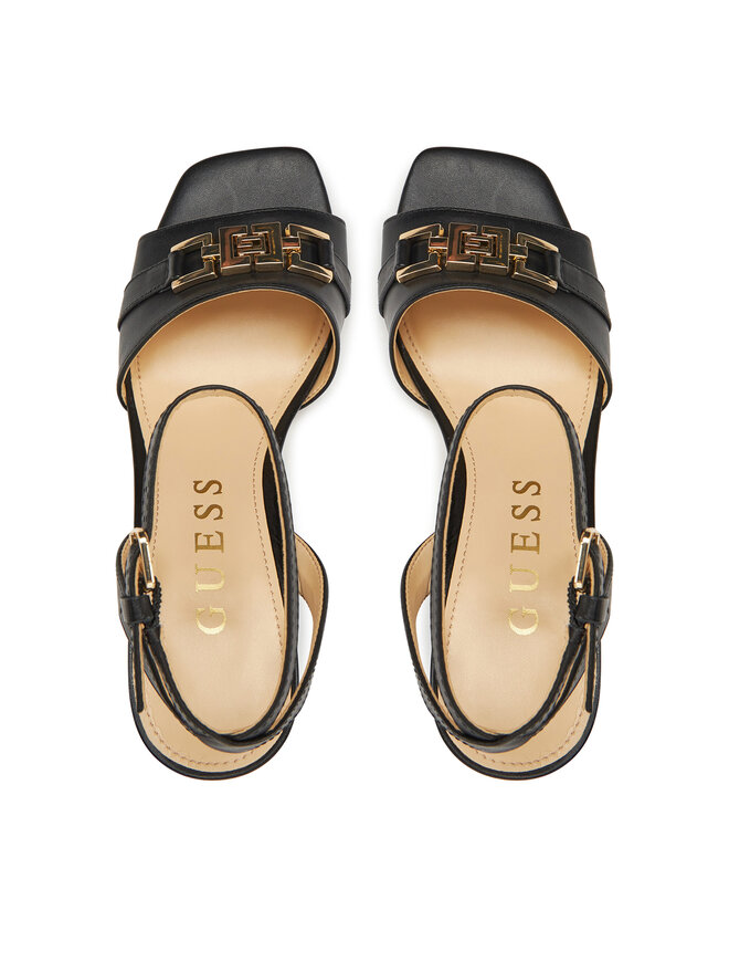 Guess Sandały Guess FLJGRT LEA03 Czarny