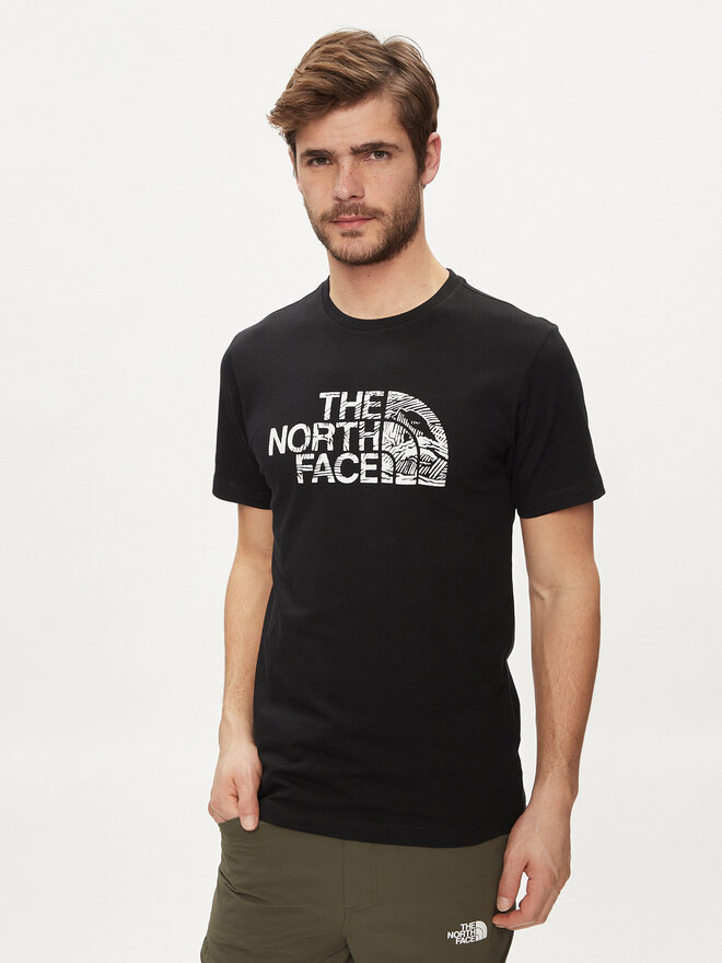 The North Face The North Face Marškinėliai Woodcut Dome NF0A87NX Juoda Regular Fit