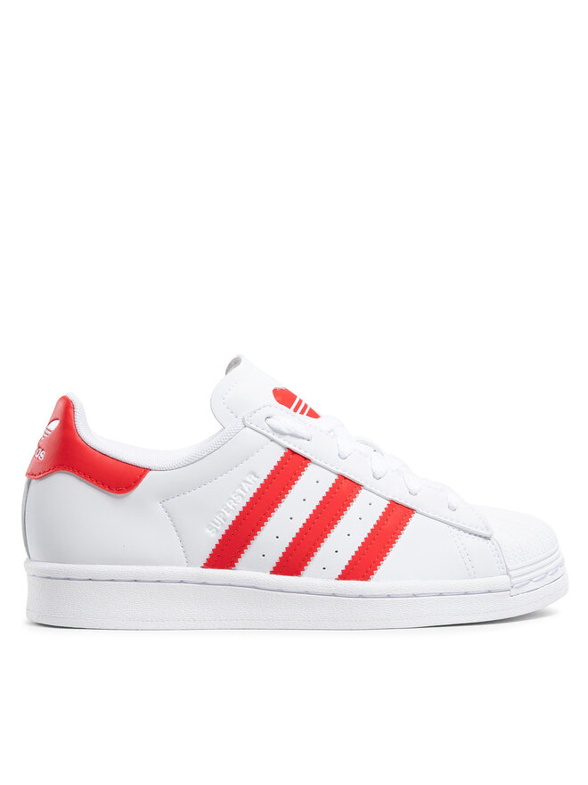 Adidas shoes red and white top