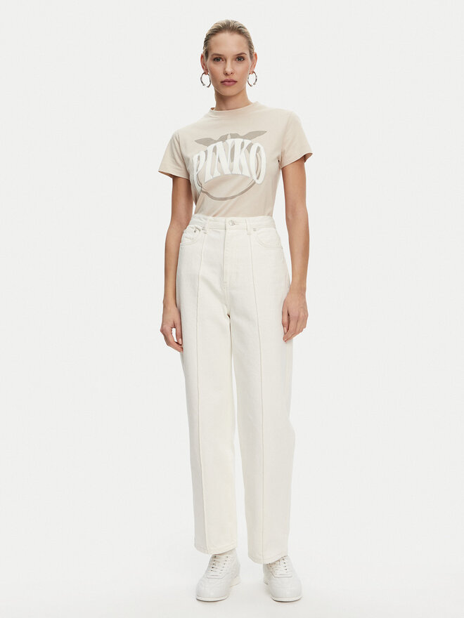 PINKO PINKO Футболка Start 101752 A2CT Бежевий Regular Fit