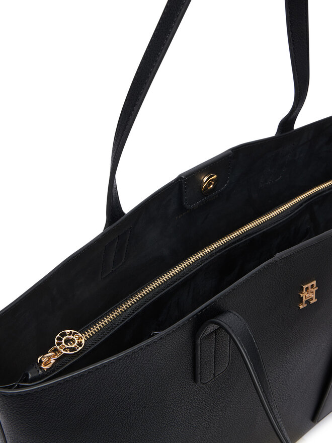 Tommy Hilfiger Handtasche Tommy Hilfiger Th Icon Tote AW0AW18724 Schwarz