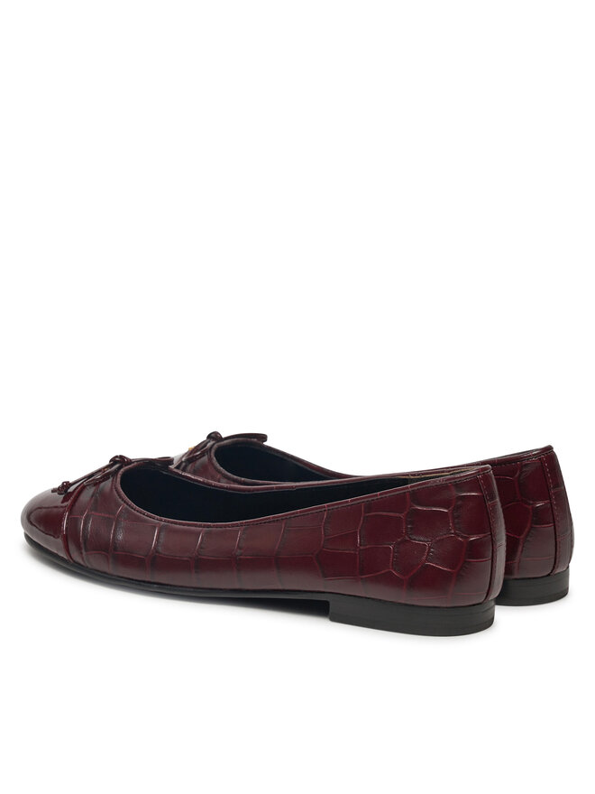 Tory Burch Baleriny Tory Burch Cap Toe Ballet 165365 Bordowy