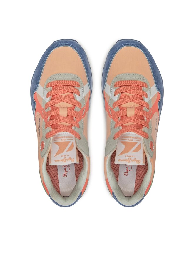 Pepe Jeans Сникърси Pepe Jeans Brit Print G PGS40001 Оранжев