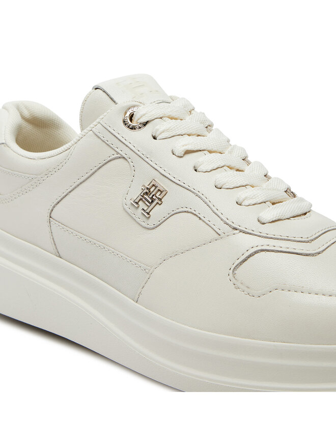 Tommy Hilfiger Snīkeri Tommy Hilfiger Lux Pointy Court Sneaker FW0FW07991 Écru