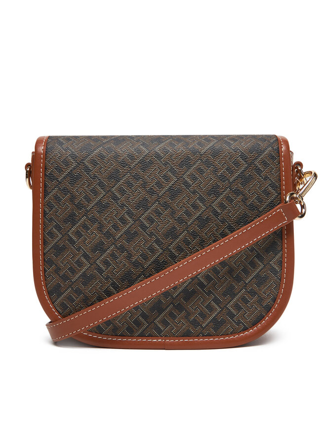 Tommy Hilfiger Kabelka Tommy Hilfiger Th Monoplay Leather Saddle Bag AW0AW17414 Černá
