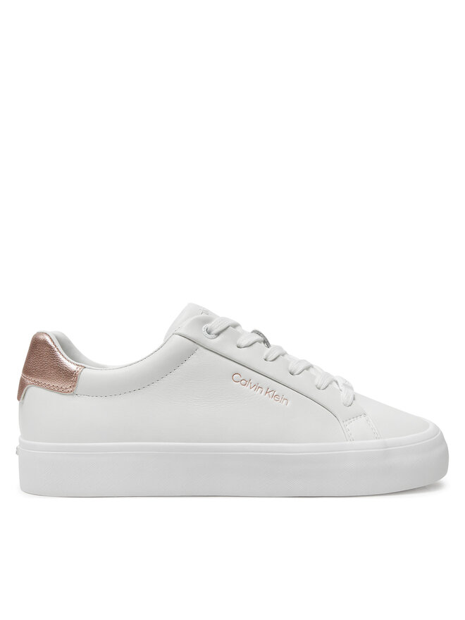 Calvin Klein Sneakersy Calvin Klein Vulc Lace Up Saff Fox W/Met Bt HW0HW02104 Biela