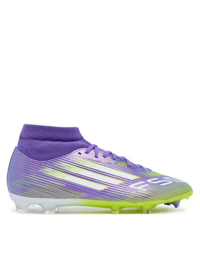 adidas Buty do piłki nożnej adidas F50 League Mid Firm/Multi-Ground Boots JI0886 Fioletowy