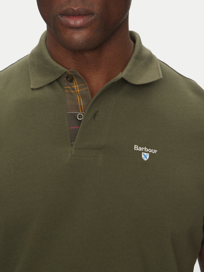 Barbour Barbour Poloshirt Tartan MML0012OL51 Khakifarben Regular Fit