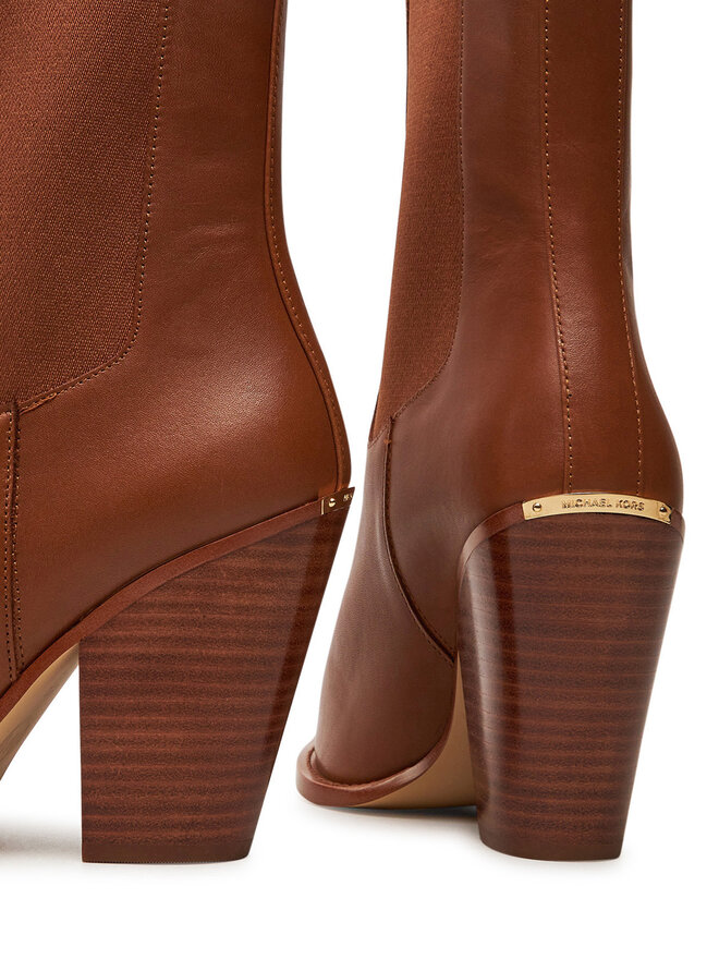 Michael Kors Kovbojská obuv Michael Kors Leni Leather Boot 40T4LNHE5L Hnědá