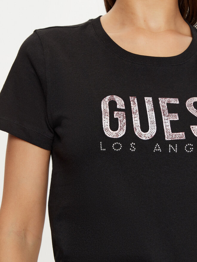 Guess Guess T-Shirt W5RI19 I3Z14 Μαύρο Regular Fit