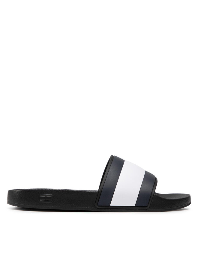 Tommy Hilfiger Papucs Tommy Hilfiger Rubber Th Flag Pool Slide FM0FM04263 Fekete