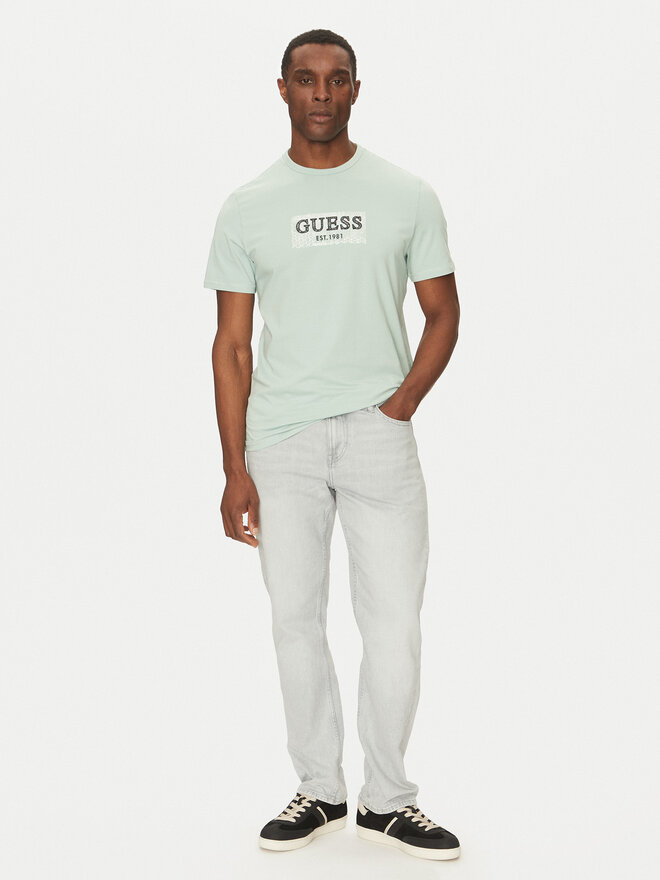Guess Guess Marškinėliai M5GI19 J1314 Žalia Regular Fit