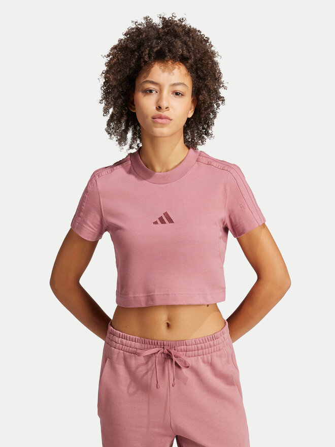 adidas adidas Camiseta ALL SZN 3-Stripes IY6849 Rosa Slim Fit