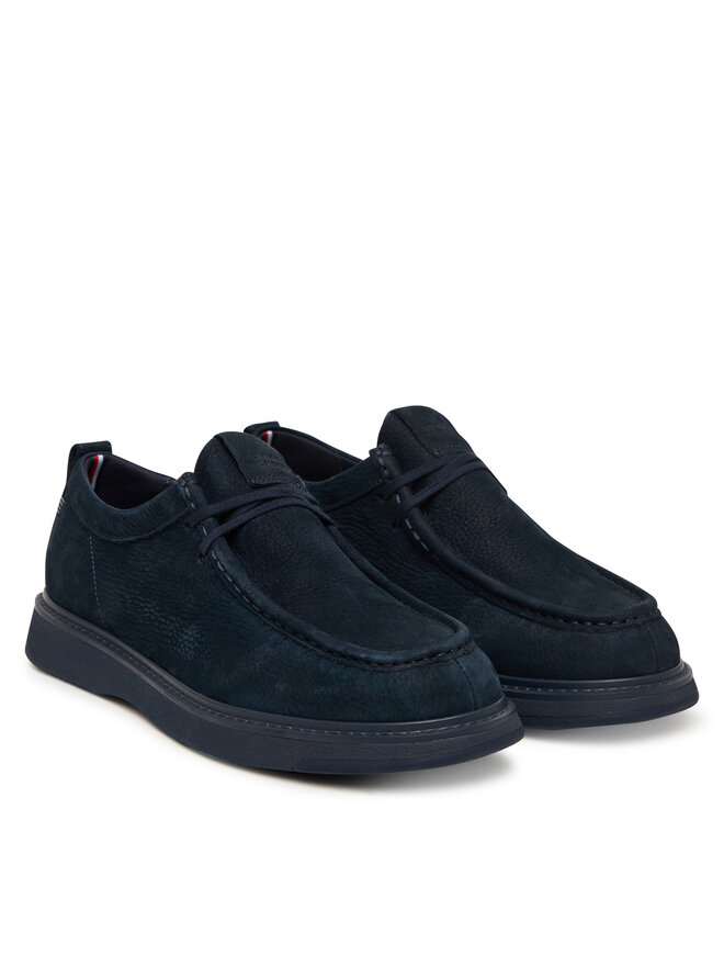 Tommy Hilfiger Halbschuhe Tommy Hilfiger Comfort Nubuck Moc Toe Shoe FM0FM05975 Dunkelblau