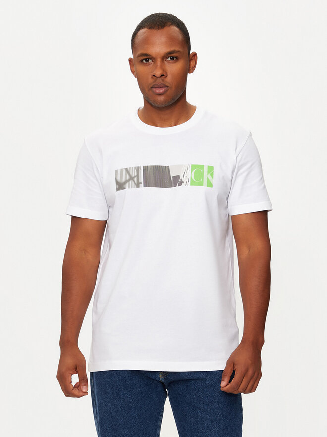Calvin Klein Jeans Calvin Klein Jeans Camiseta City Block J30J326865 Blanco Regular Fit