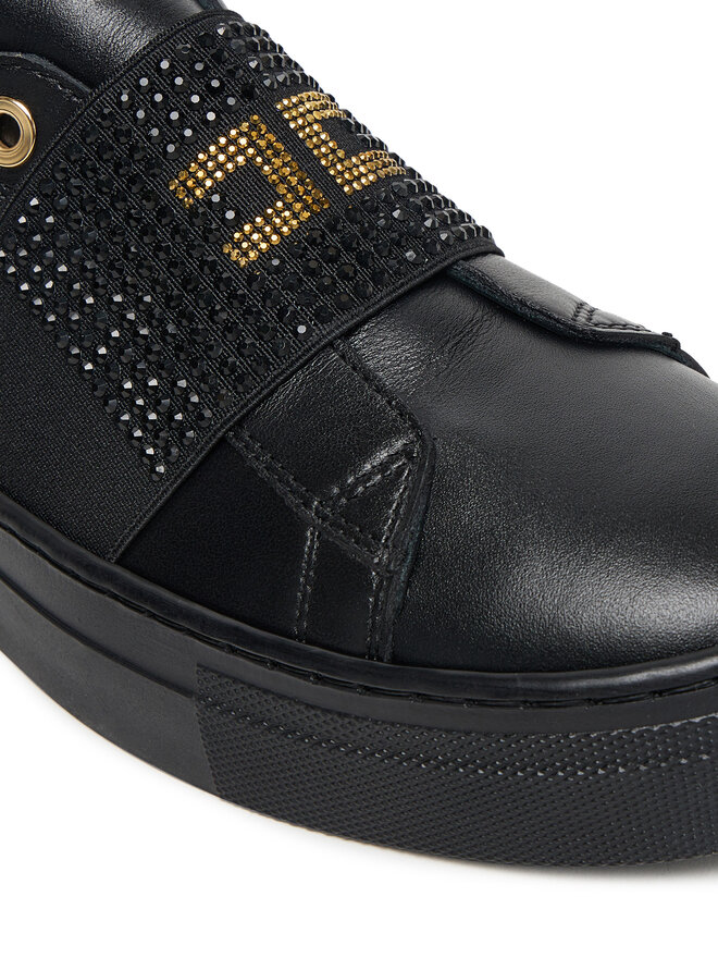 Elisabetta Franchi Сникърси Elisabetta Franchi Low Cut Velcro F4A9-E0355-1251 S Черен
