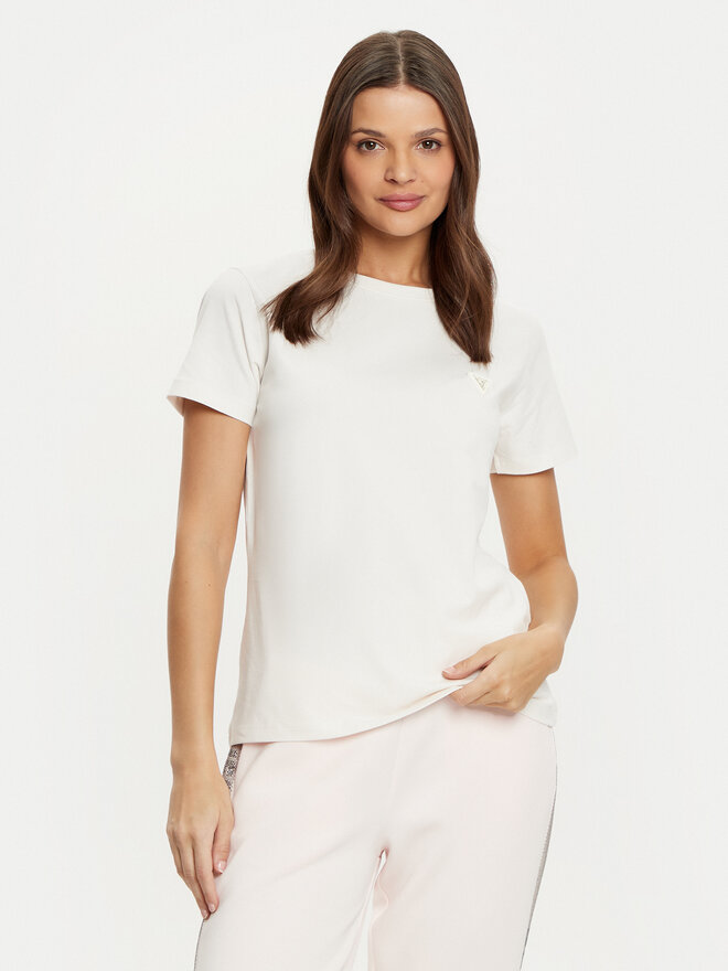 Guess Guess Marškinėliai V4YI09 J1314 Écru Oversize