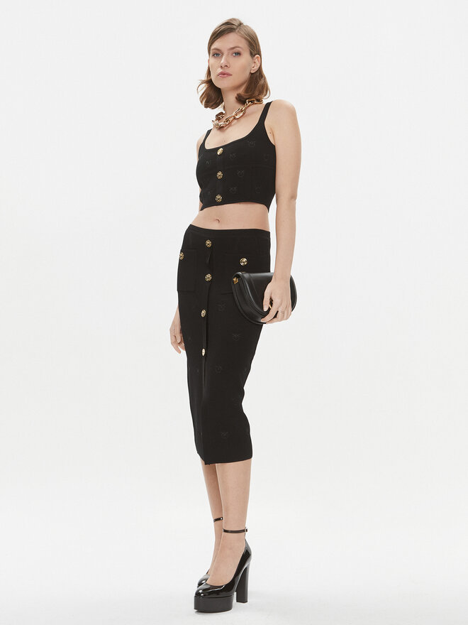 PINKO Pinko Τοπ Dolly 101885 A16F Μαύρο Slim Fit