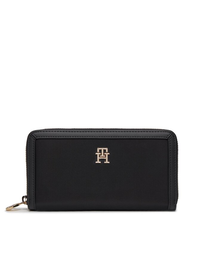 Tommy Hilfiger Portafoglio grande da donna Tommy Hilfiger Th Essential S Large Za AW0AW15749 Nero