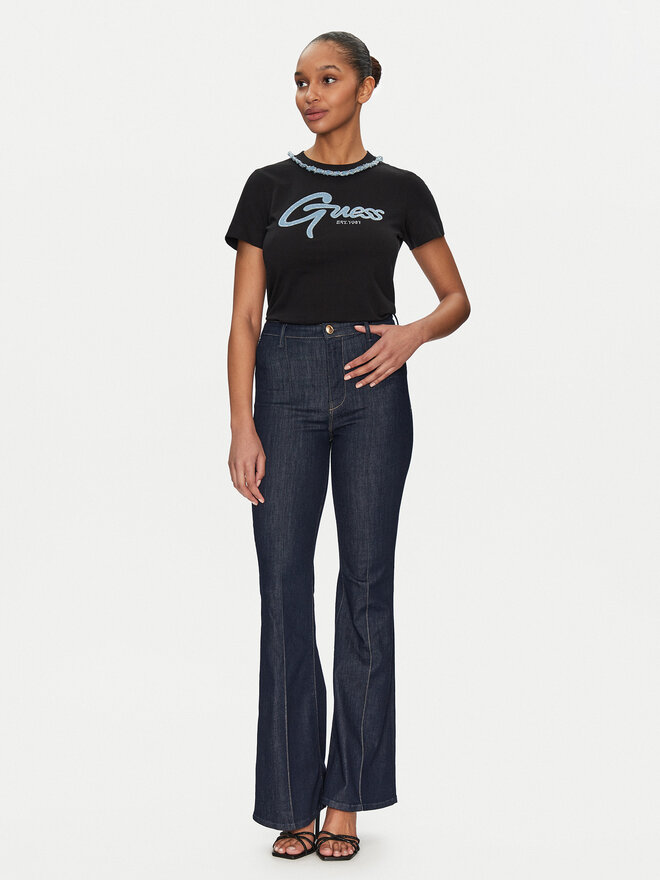 Guess Guess T-Shirt W5GI03 I3Z14 Μαύρο Regular Fit