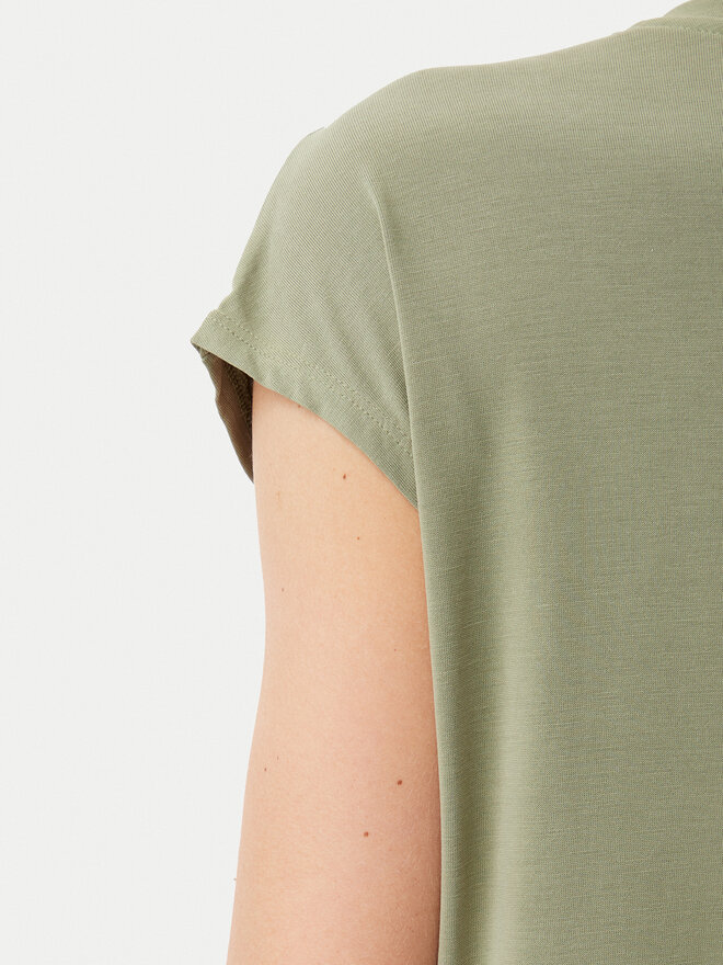 Vila Vila Camiseta Modala 14074847 Verde Regular Fit