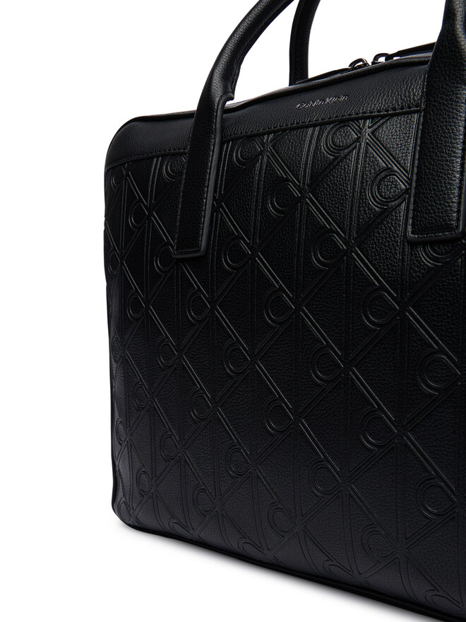 Calvin Klein Aktenmappe Calvin Klein Emblem Aop Deboss LV04D3561G Schwarz