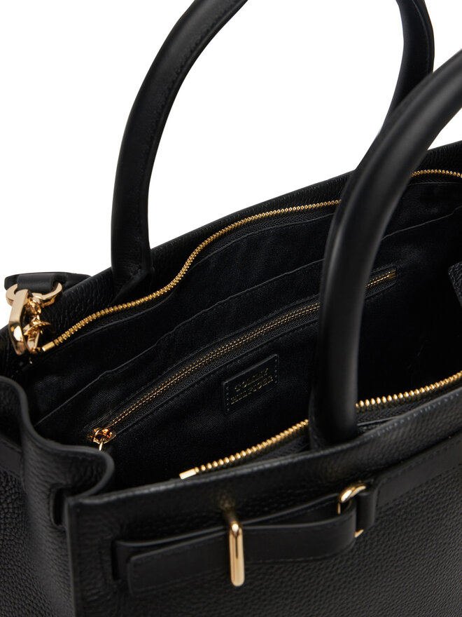 Tommy Hilfiger Bolso Tommy Hilfiger American Icon Tote Leather AW0AW17185 Negro