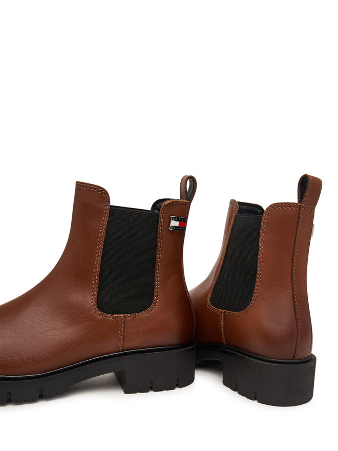 Tommy Jeans Klassische Stiefeletten Tommy Jeans Tjw Cleated Chelsea Boots EN0EN03105 Braun