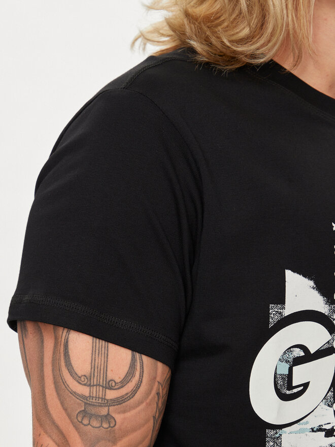 Guess Guess Marškinėliai M4YI02 I3Z14 Juoda Regular Fit