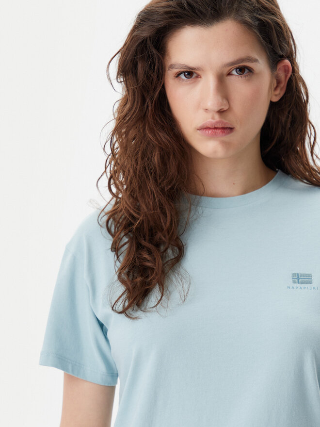 Napapijri Napapijri Camiseta S-Nina NP0A4H87 Celeste Regular Fit