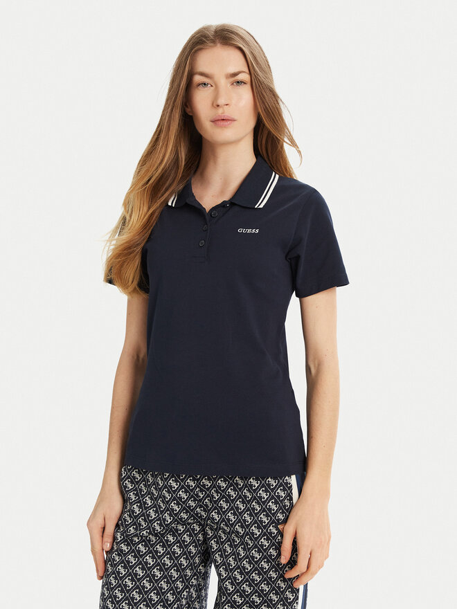 Guess Guess Pólóing V5GP06 KCOK1 Sötétkék Slim Fit