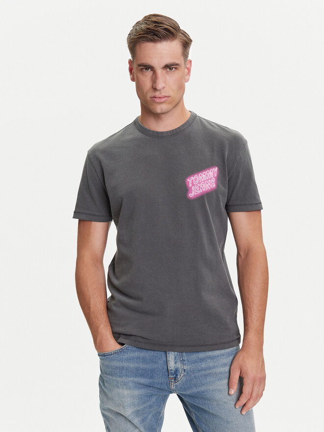 Tommy Jeans Tommy Jeans T-Shirt Novelty DM0DM21829 Grau Regular Fit