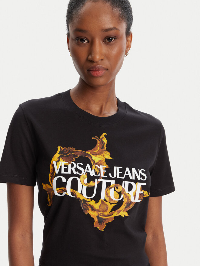 Versace Jeans Couture Versace Jeans Couture Camiseta 79HAHE06 CJ00E Negro Regular Fit