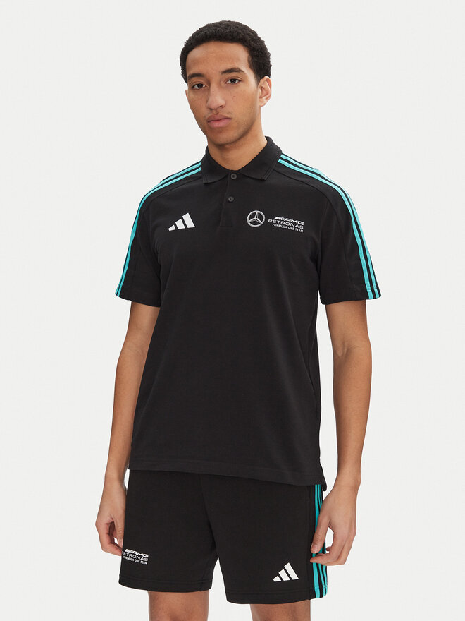 adidas adidas Polo marškinėliai Mercedes - AMG Petronas Formula One Team DNA JV5430 Juoda Regular Fit