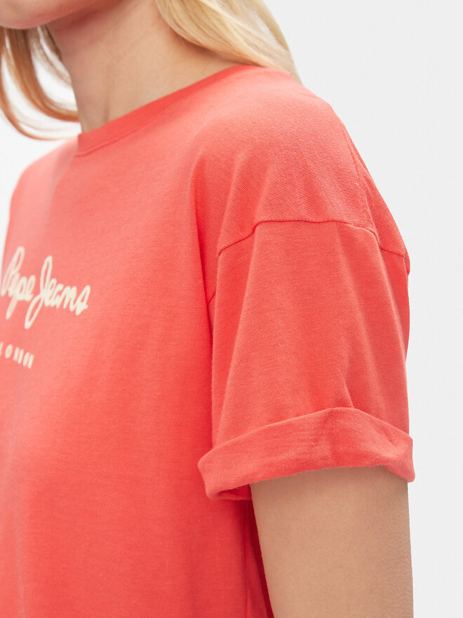 Pepe Jeans Pepe Jeans Camiseta Helga PL505761 Rojo Regular Fit