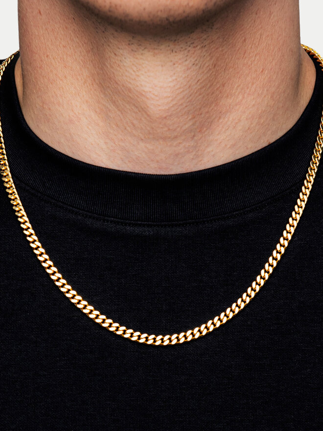 ICED STUFF Lănțișor ICED STUFF Curb Cuban Link Auriu