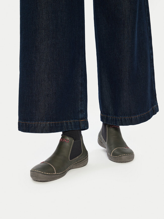 Rieker Kotníková obuv s elastickým prvkem Rieker 52590-54 Khaki