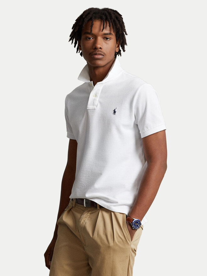 Polo Ralph Lauren Polo Ralph Lauren Поло Core Replen 710666998 Білий Custom Slim Fit