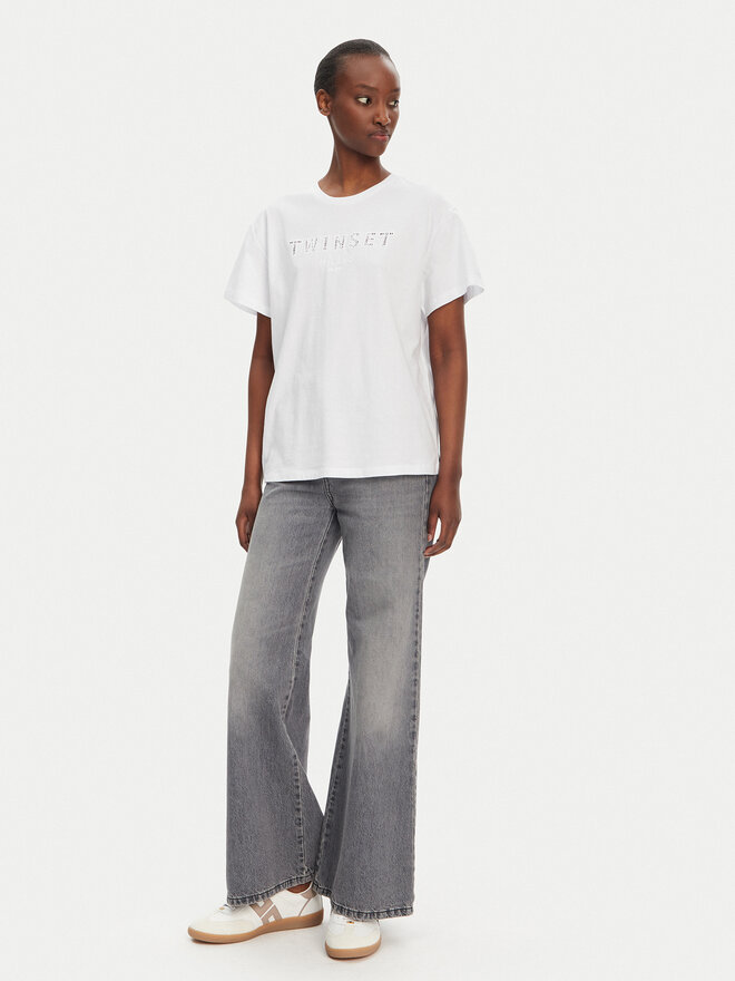 TWINSET TWINSET Camiseta 251TT2041 Blanco Relaxed Fit