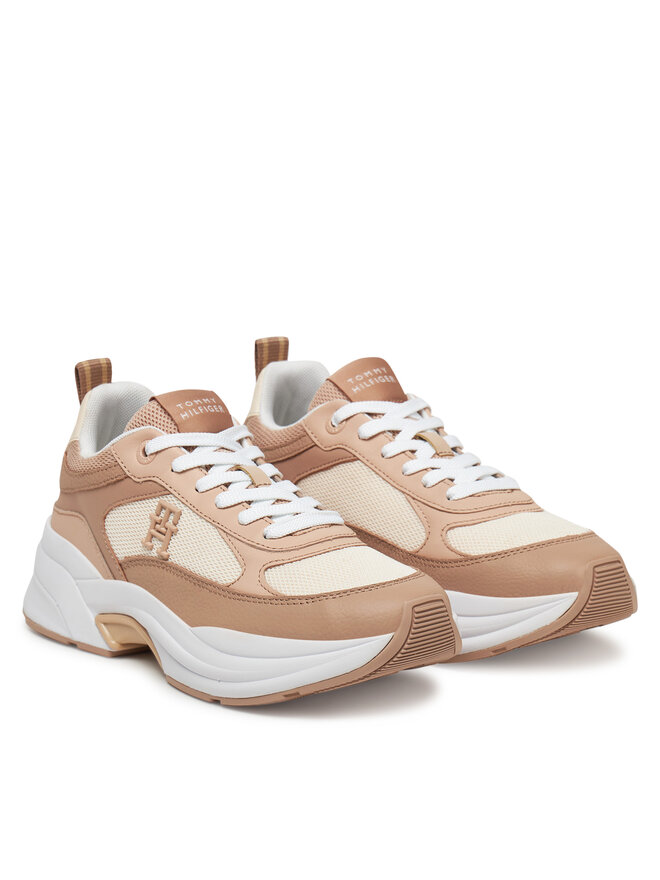 Tommy Hilfiger Sneakersy Tommy Hilfiger Th Chunky Runner FW0FW08474 Beżowy