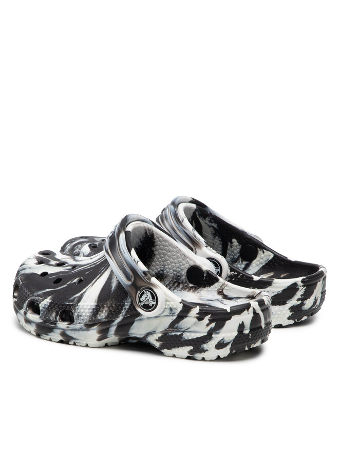 Crocs Pantoletten Crocs Classic Marbled Clog 207464 Schwarz