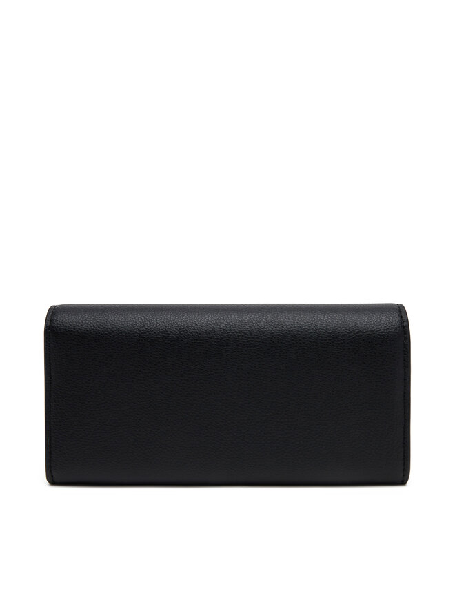 Tommy Hilfiger Μεγάλο Πορτοφόλι Γυναικείο Tommy Hilfiger Th Legacy Flap Lrg Wallet AW0AW17267 Μαύρο