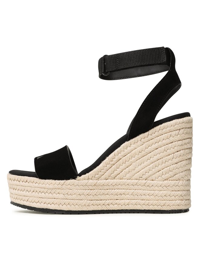 Espadrilles Calvin Klein Jeans Wedge Sandal Su Con YW0YW01026 Schwarz ...