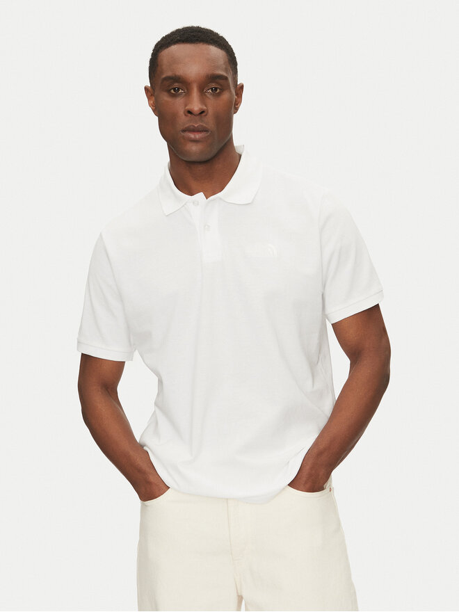 The North Face The North Face Polo majica Essential NF0A8C1P Bela Regular Fit