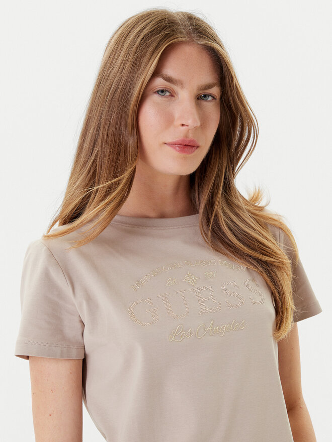 Guess Guess Camiseta V5YI13 J1314 Beis Regular Fit
