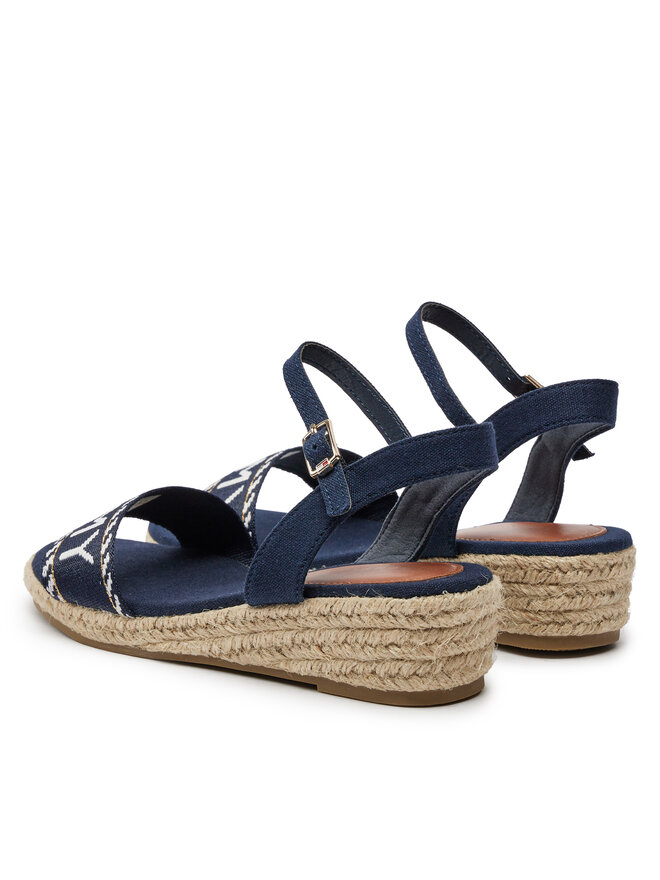 Tommy Hilfiger Espadrilky Tommy Hilfiger Rope Wedge Sandal T3A7-33287-0890 Tmavomodrá