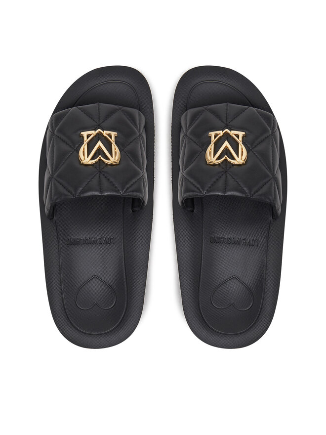 LOVE MOSCHINO Klapki LOVE MOSCHINO JA28014I1MIE0000 Czarny