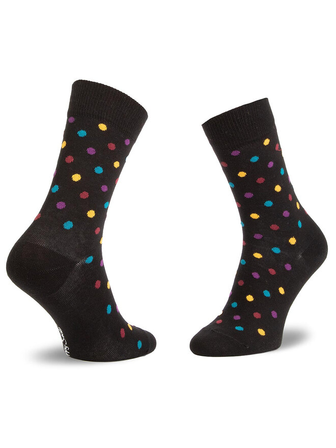 Happy Socks Ponožky Vysoké Unisex Happy Socks DOT01-9300 Čierna
