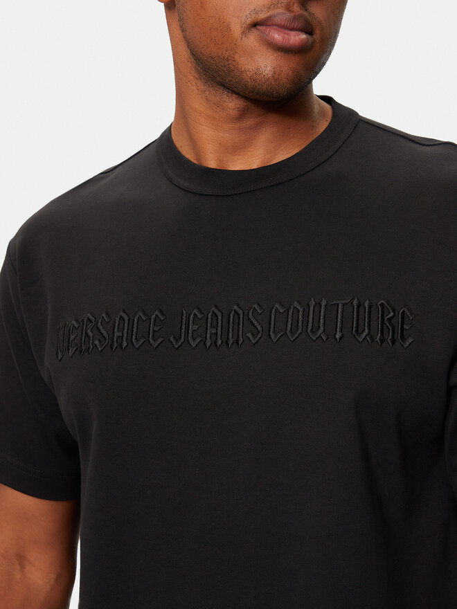 Versace Jeans Couture Versace Jeans Couture Camiseta 77GAHC01 Negro Relaxed Fit